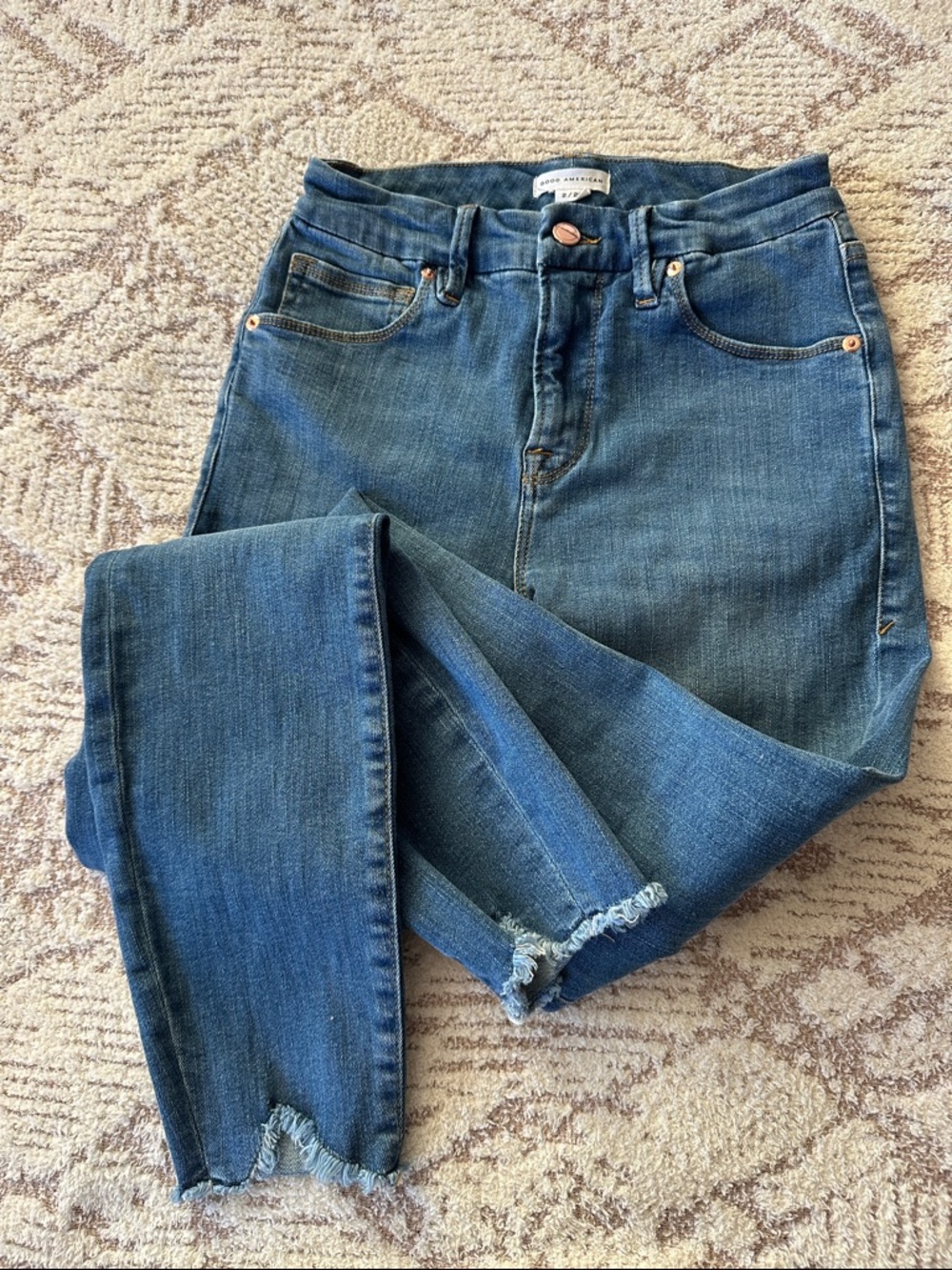 Good American Light Blue High-Rise Skinny Jeans